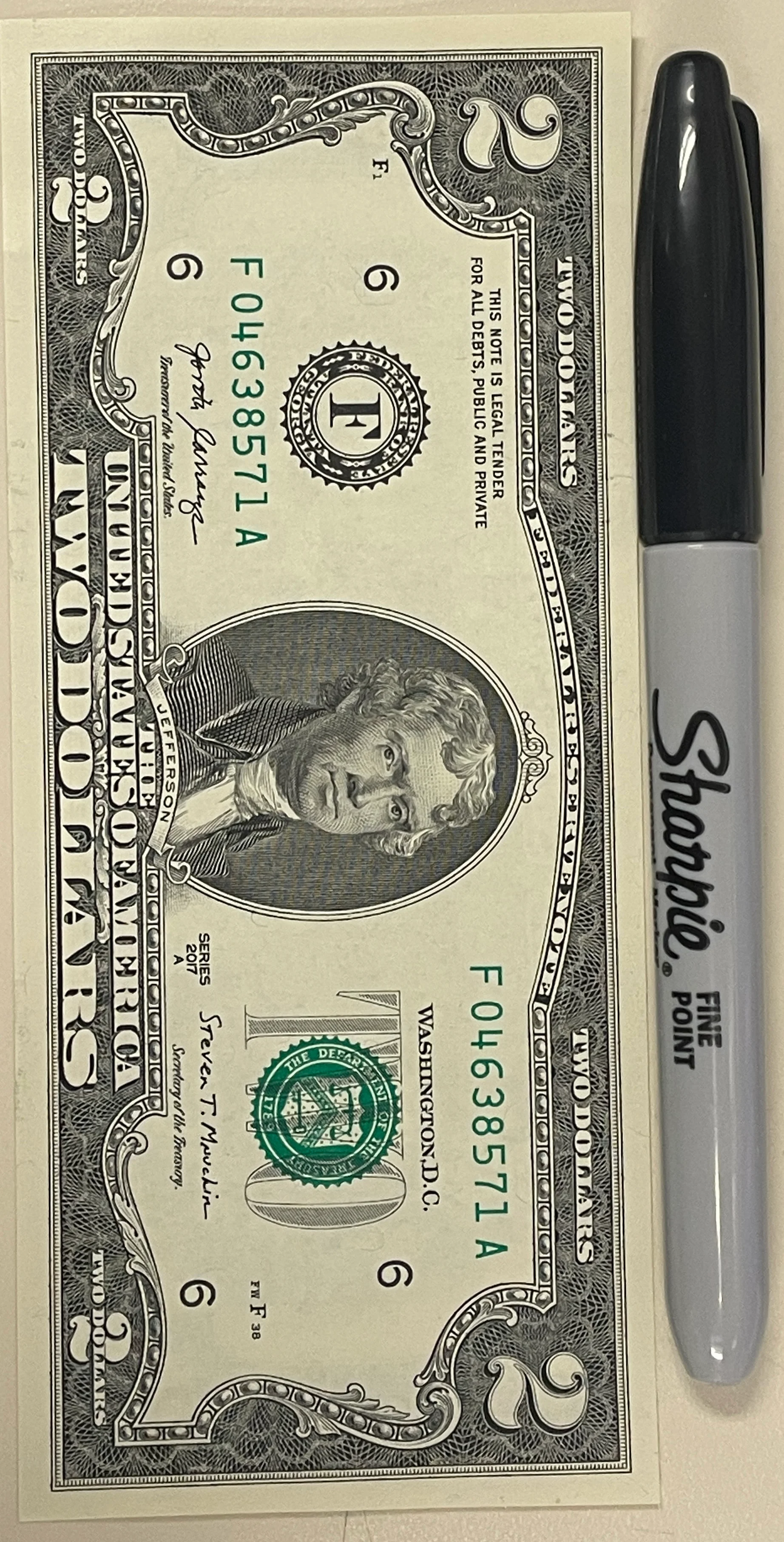 Two-dollar Bookmark