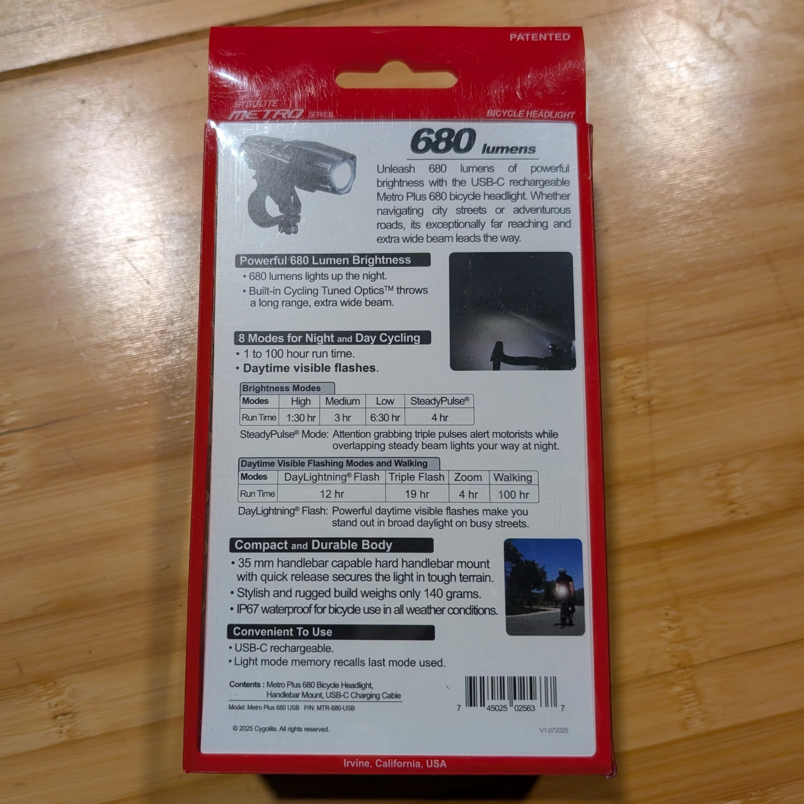 Light - Rechargeable battery - Cygolite Metro Plus 680 USB rechargeable - Image 8