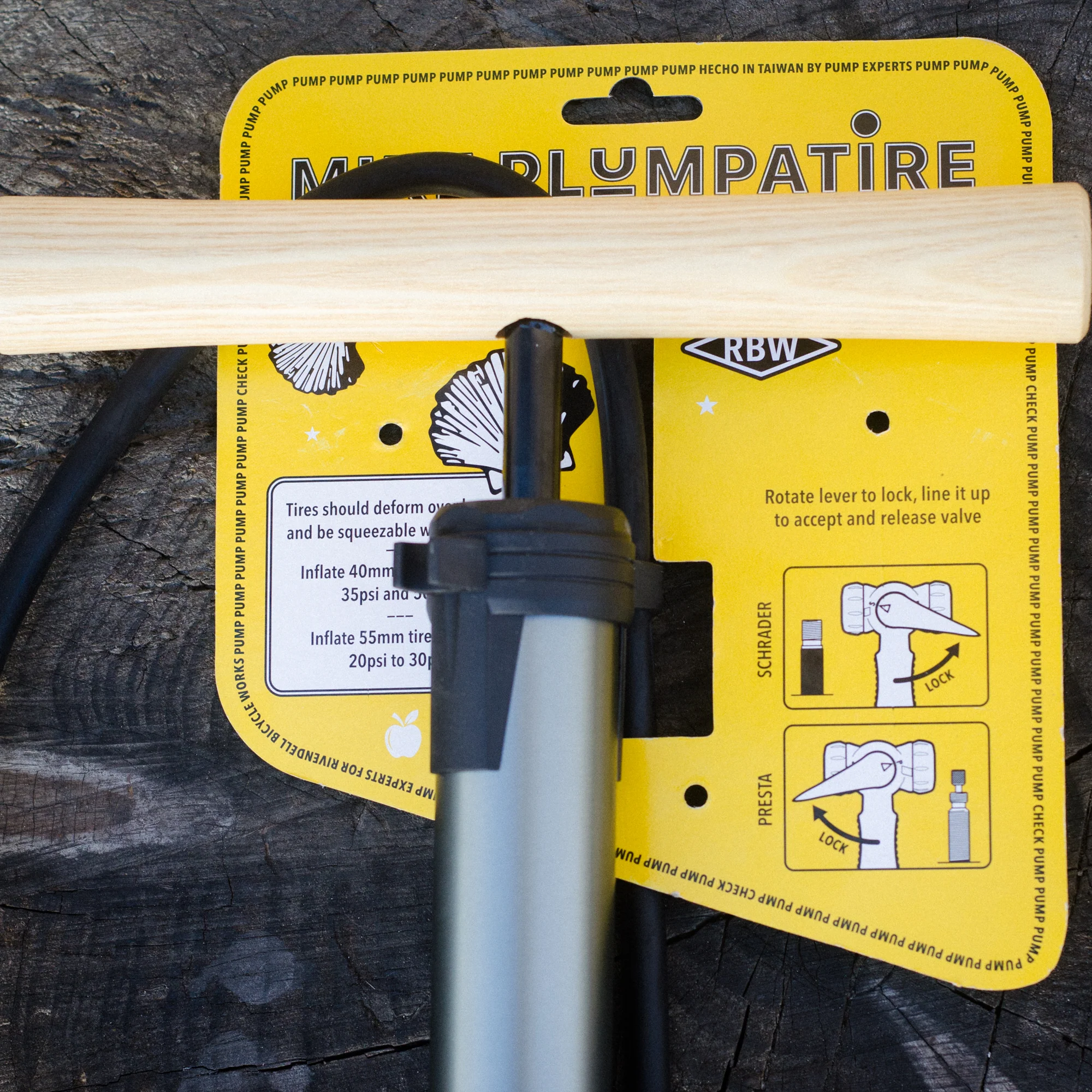 Mike PLUMPATIRE - a wood-handled Floor Pump - Image 3