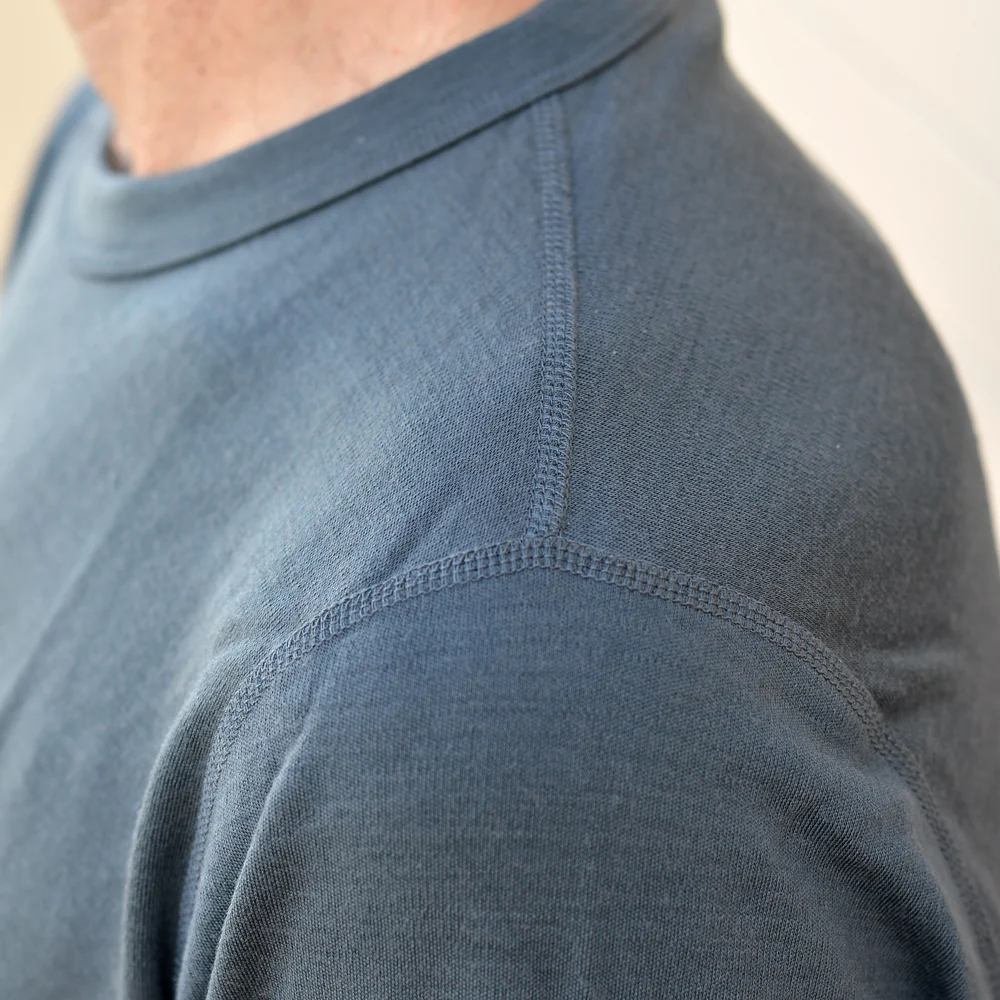 Shirt - Aussie Wool Long Sleeve Crewneck - Charcoal Grey