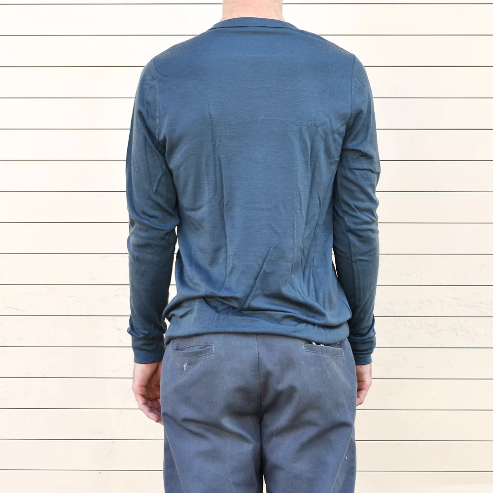 Shirt - Aussie Wool Long Sleeve Crewneck - Charcoal Grey - Image 3