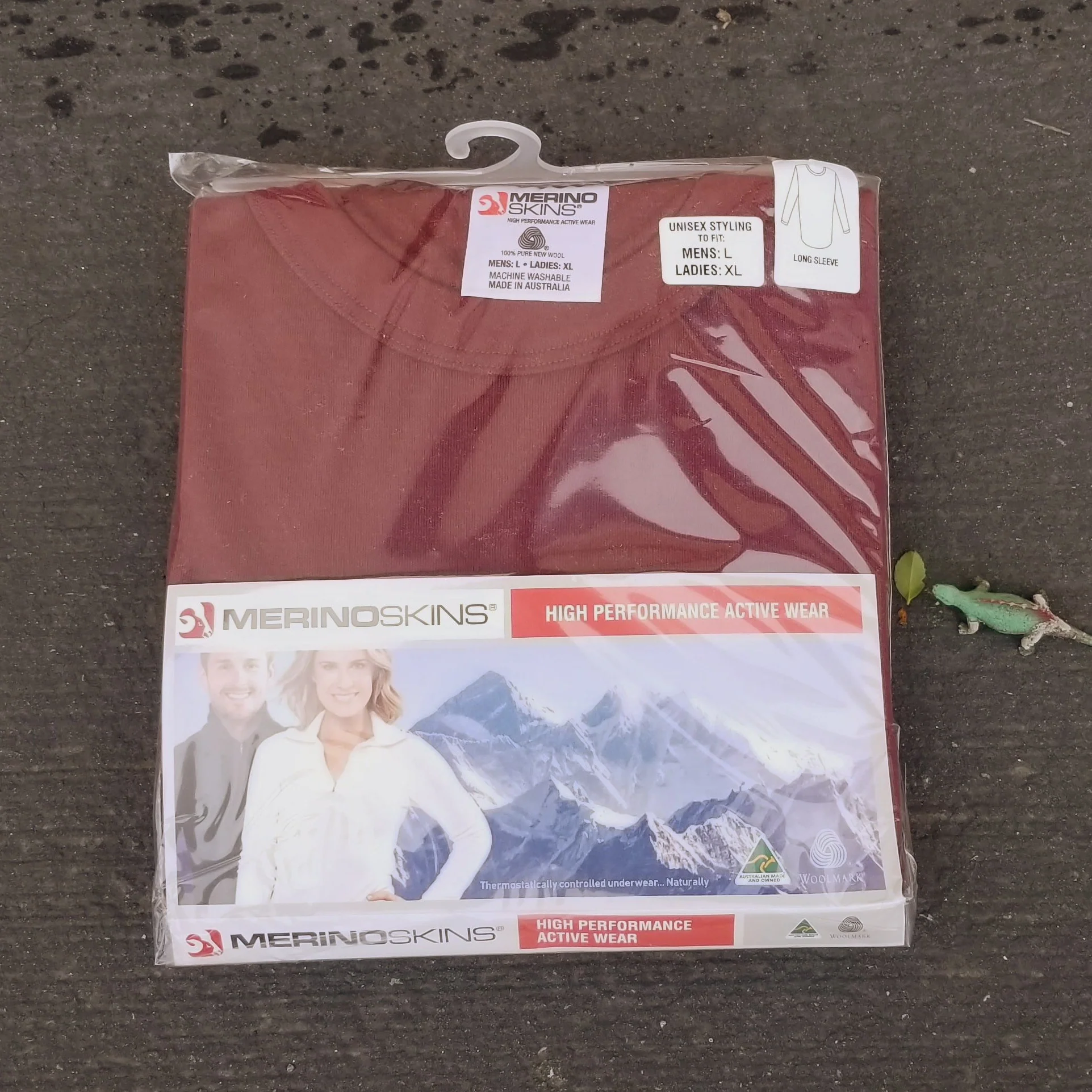 Shirt - Aussie Wool Long Sleeve Crewneck - Maroon