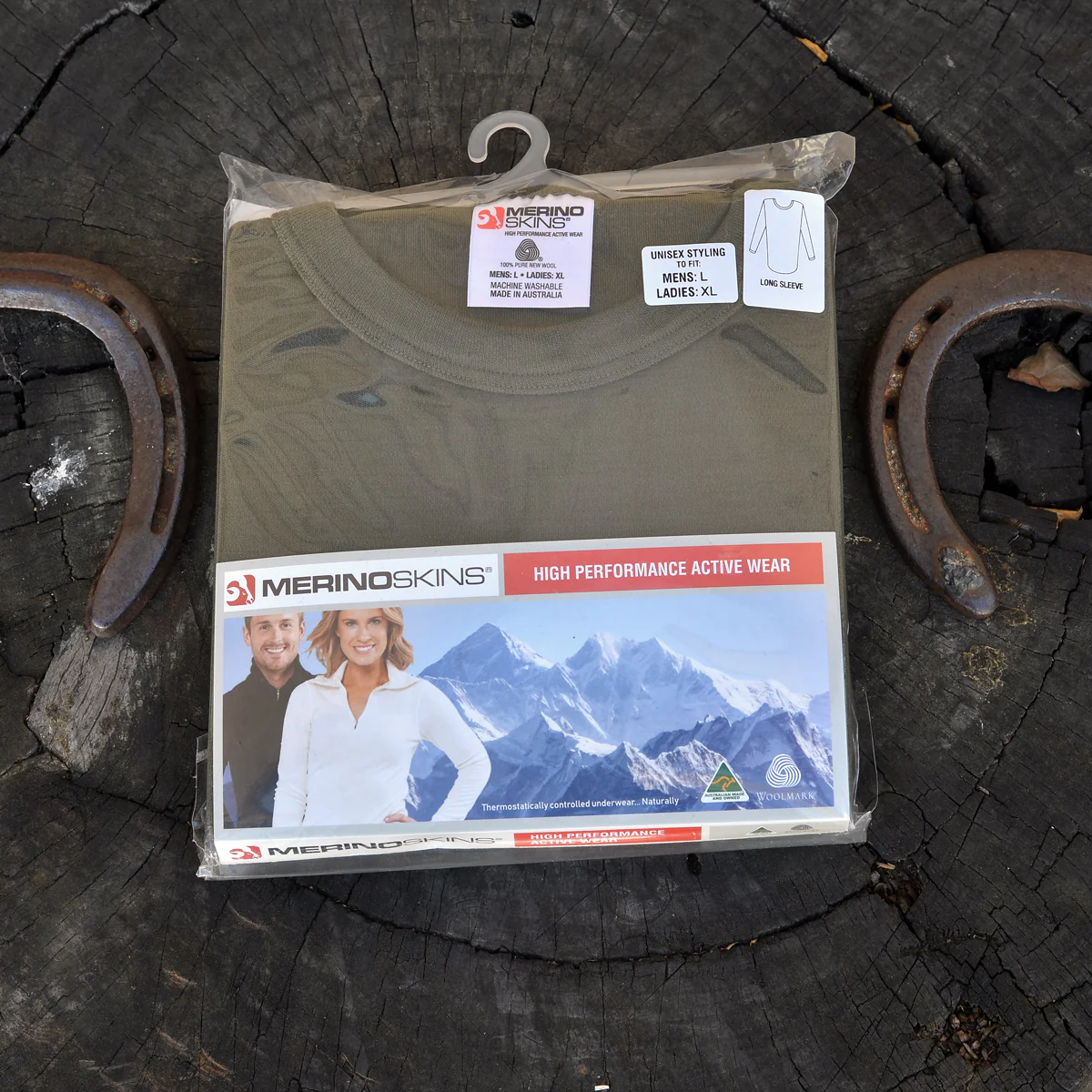 Shirt - Aussie Wool Long Sleeve Crewneck - Olive