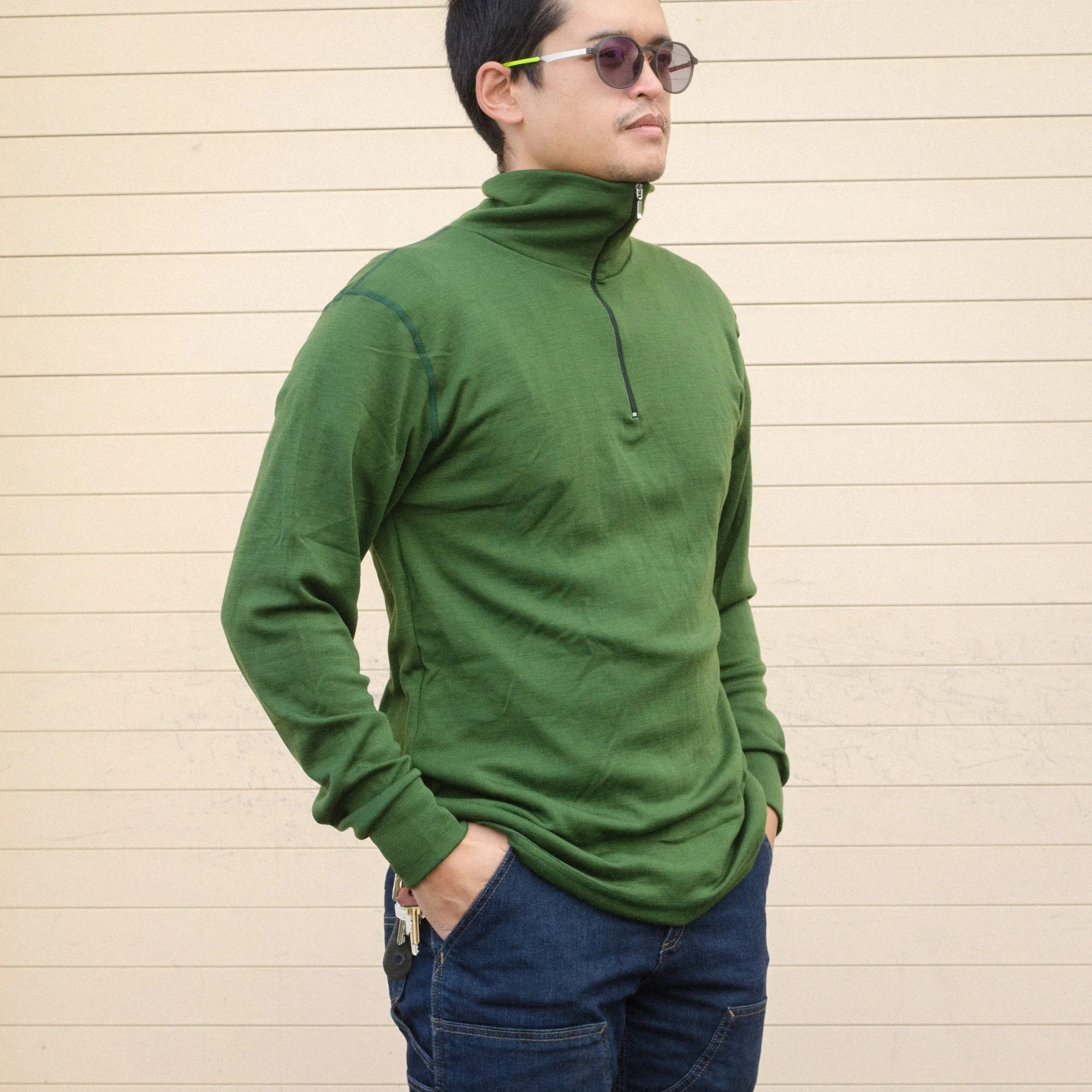 Aussie Wool Long Sleeve 1/4 zip turtleneck - Image 13