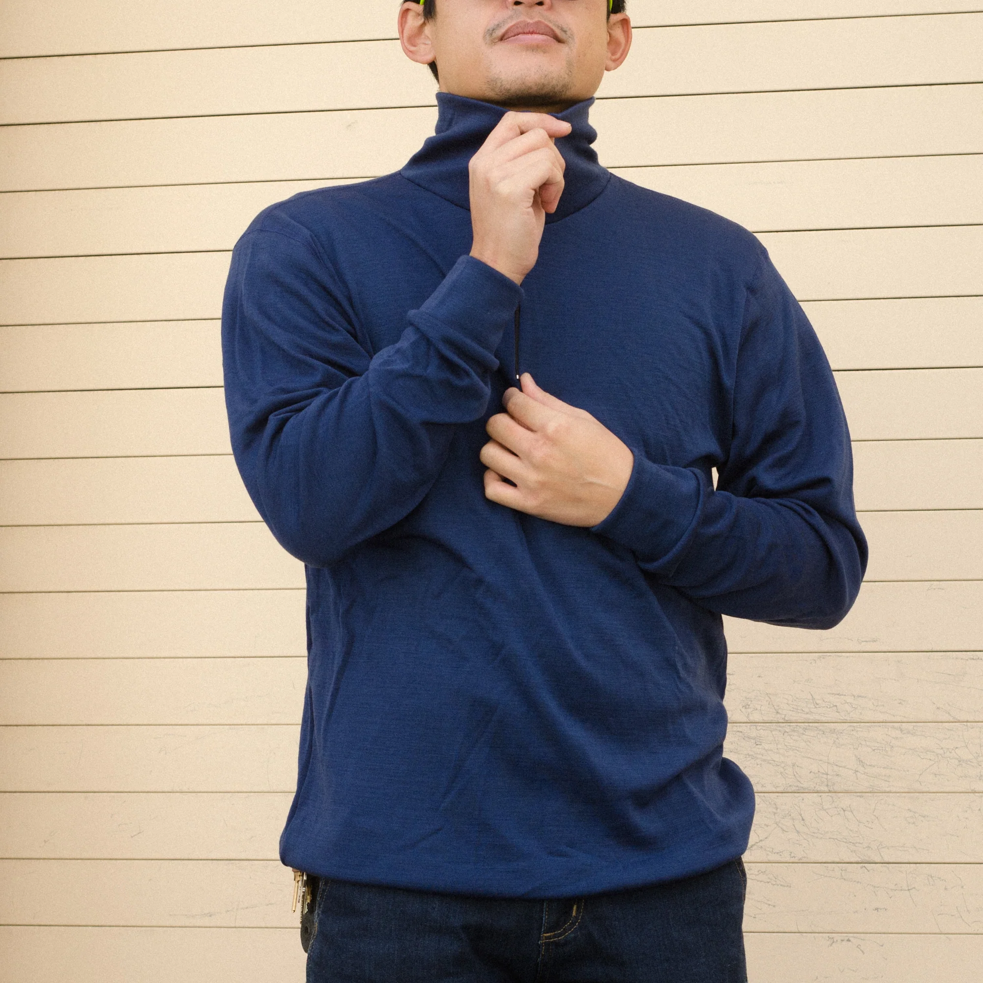 Aussie Wool Long Sleeve 1/4 zip turtleneck - Image 17