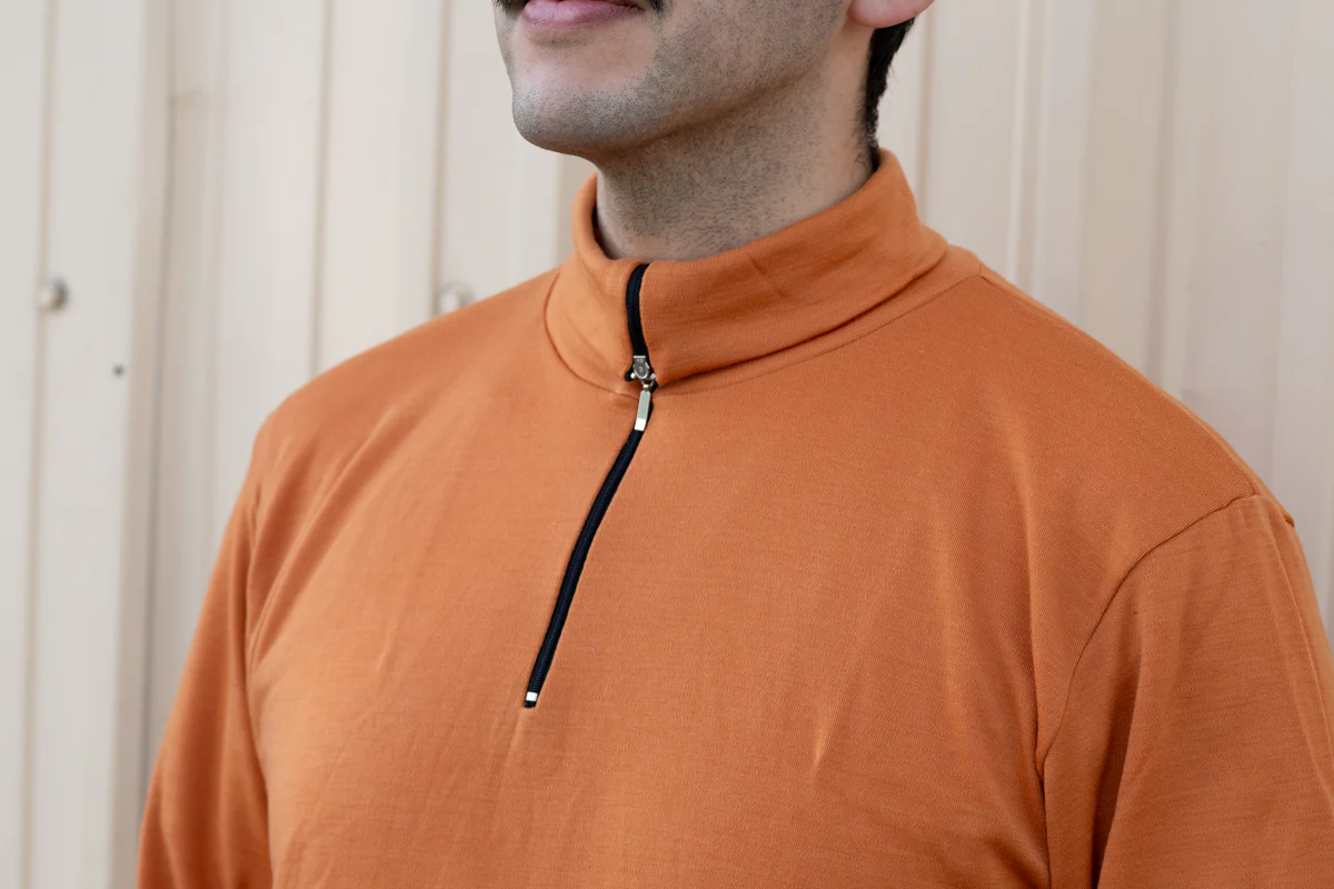 Aussie Wool Long Sleeve 1/4 zip turtleneck - Image 3